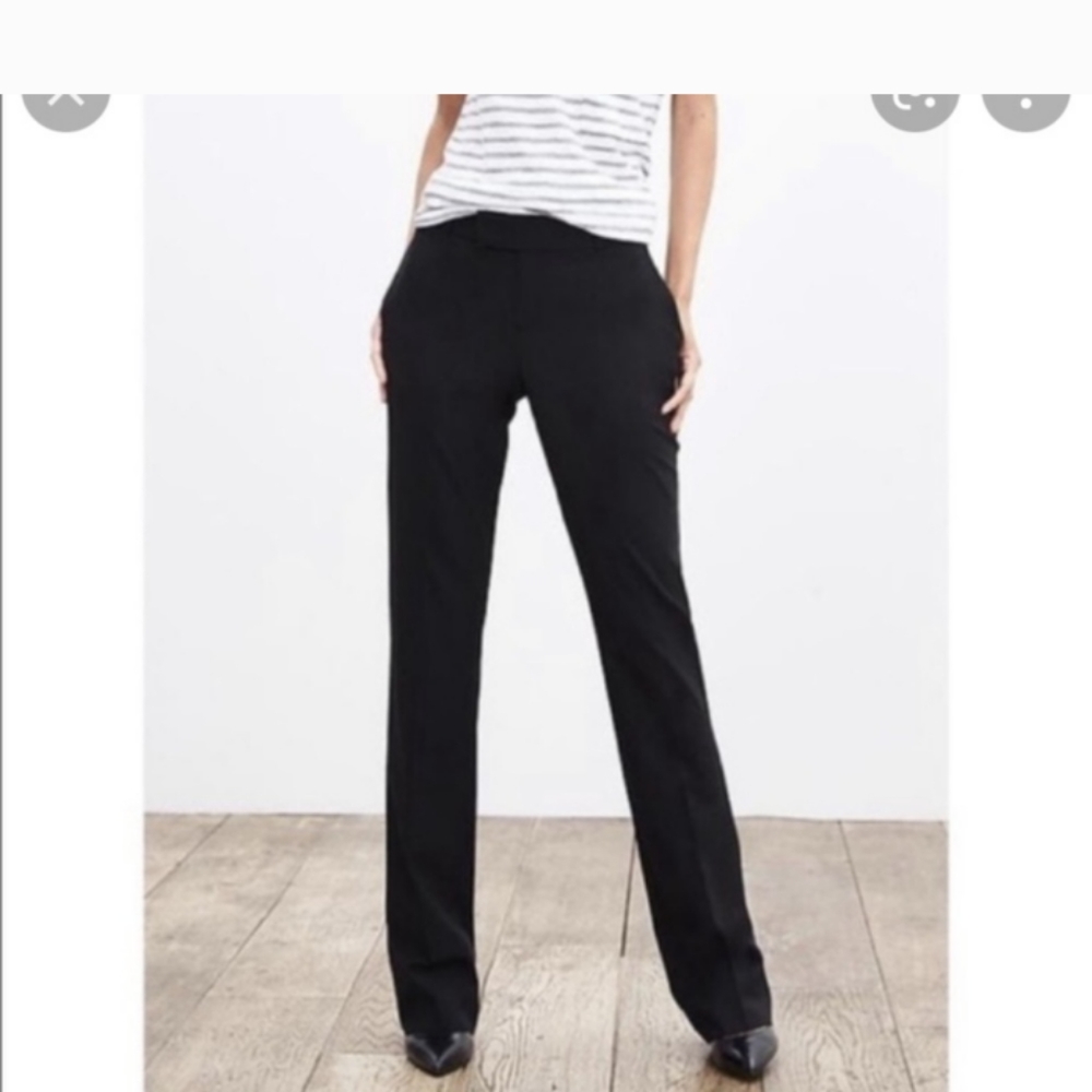 Banana Republic black Martin fit 95% wool slacks fully lined size 8